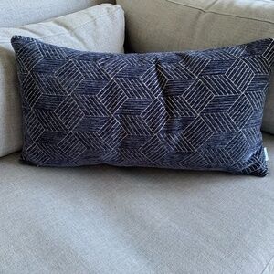 Navy Geometric Print Decorative Pillow